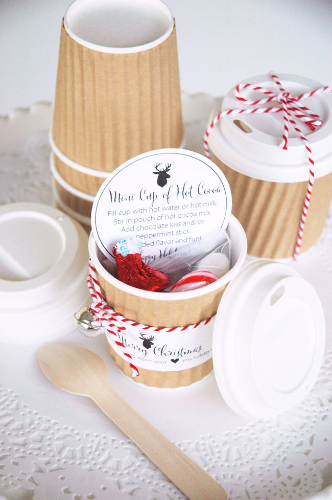 Mini Hot Cocoa Cups Holiday Gift Idea The TomKat